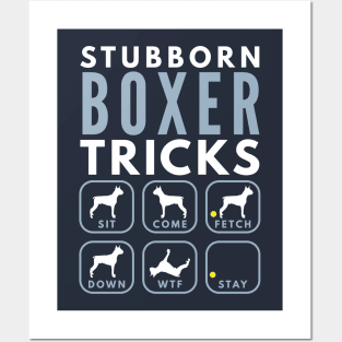 Stubborn Boxer Dog Tricks - Dog Training Posters and Art